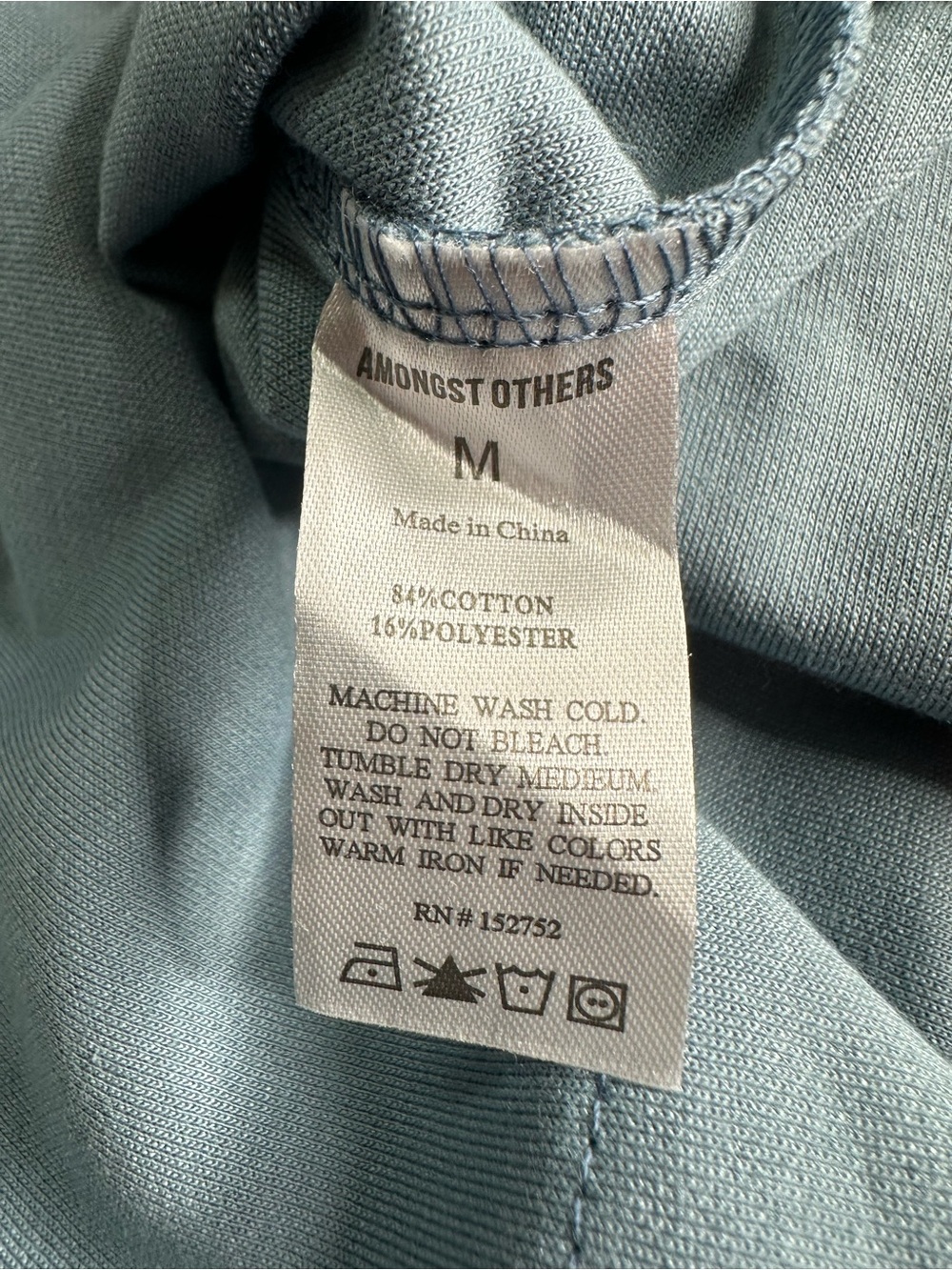 NWT Amongst Others Men’s Boxy Fit Tee Size Medium, Dusty Blue - Picture 7 of 10